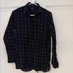 GAP Black and White Plaid Shirt